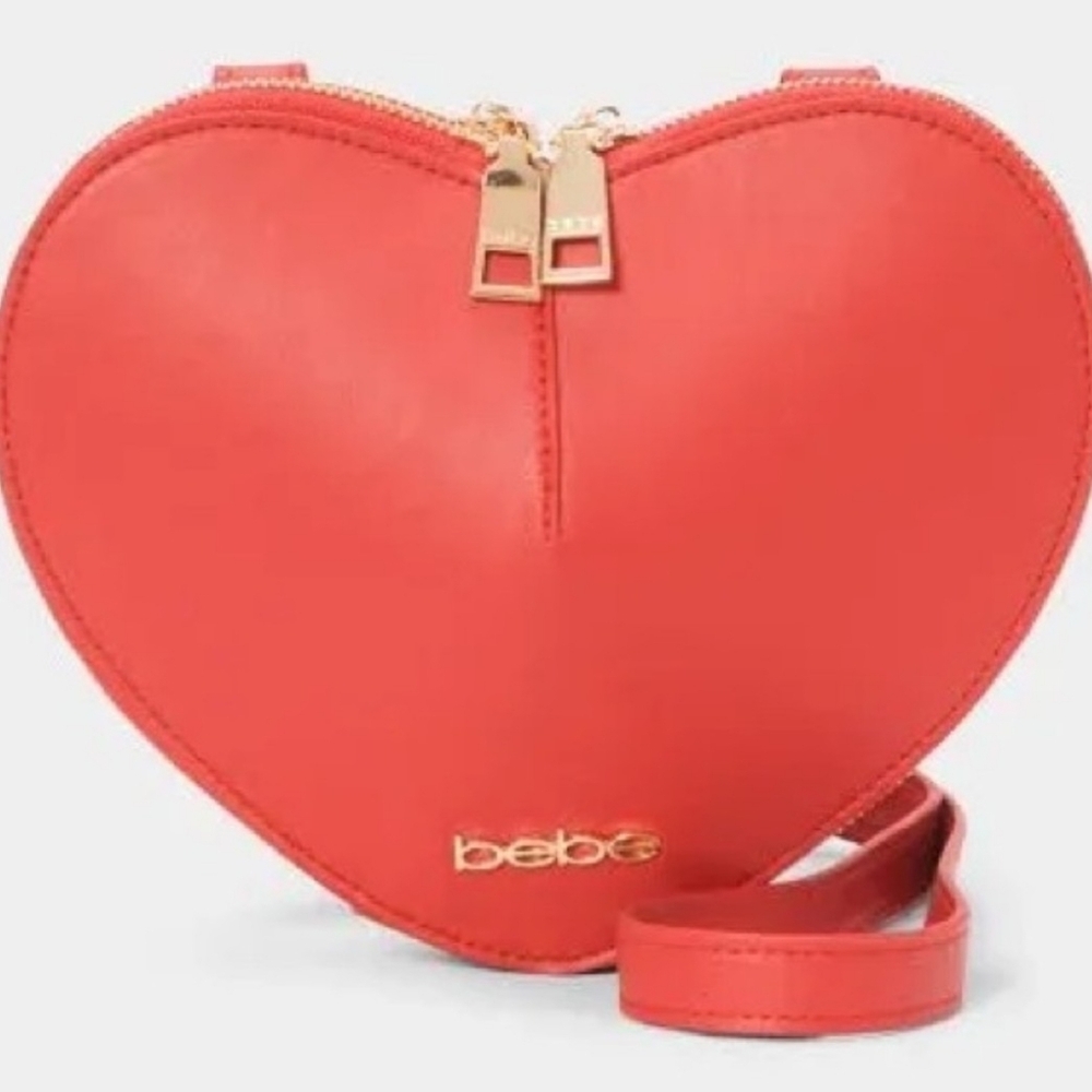 Bebe Red Heart Crossbody Bag #0007 - Picture 4 of 9